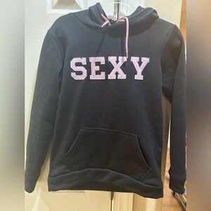 Stylish Black Hoodie with Pink Accents